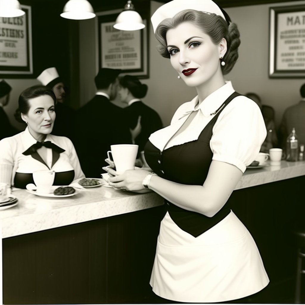 Aimoms Vintage Busty Waitress